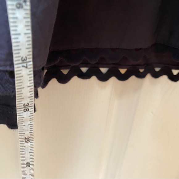 NEW Antik Batik Mali navy blue long sleeve button lace dress puff sleeve 40 - Picture 9 of 13